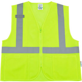 GoVets™ Class 2 Hi-Vis Safety Vest 2 Pockets Mesh Lime L/XL 636LL641