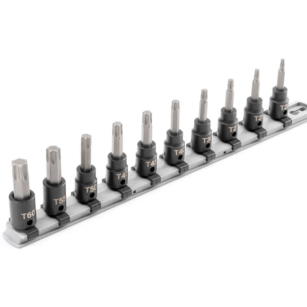 Socket Sets, Set Type: Impact , Measurement Type: Torx , Drive Size: 3/8 in , Minimum Size (Torx): T20 , Maximum Socket Depth (Decimal Inch): 1.16  MPN:SIB91103