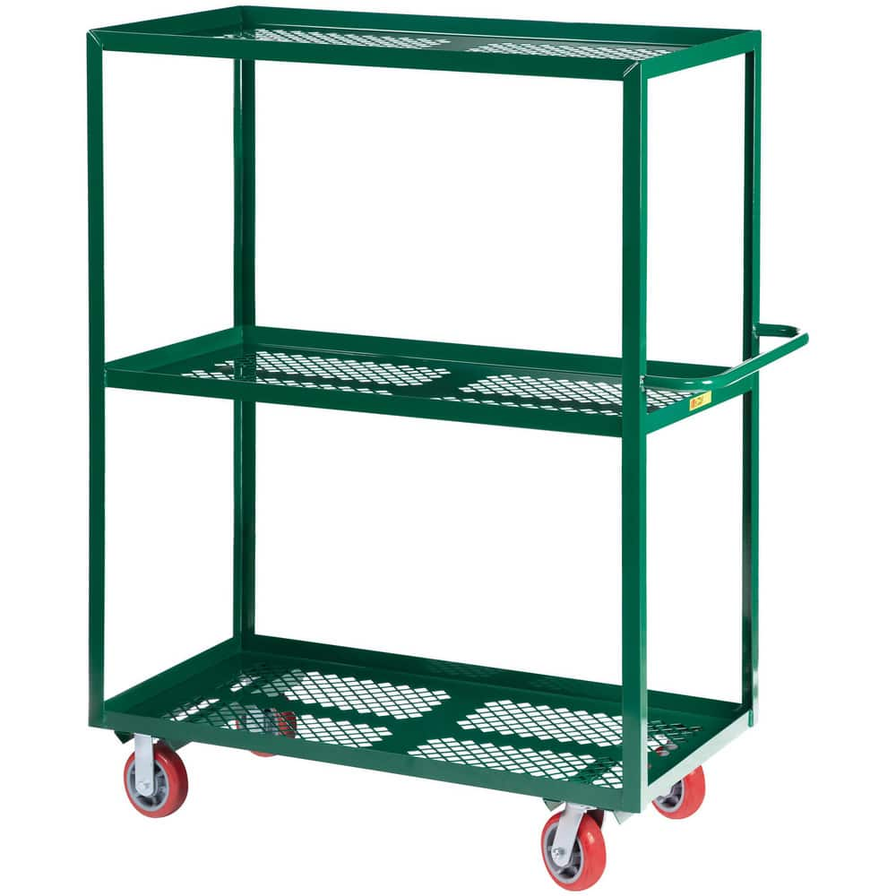 Carts, Cart Type: Multi-Shelf Nursery Truck , Caster Type: 2 Rigid, 2 Swivel , Material: Steel , Length (Inch): 65-1/2 , Height (Inch): 63  MPN:3MLP-3060-6PY-G