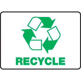 AccuformNMC™ Recycle Label w/ Sign Aluminum 10