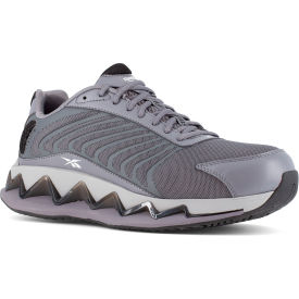 Reebok Zig Elusion Heritage Work Men's Low Cut Sneaker Composite Toe Size 9M Gray/Black RB3224-M-09.0