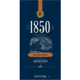 1850 Coffee Black Gold Dark Roast Ground 12 oz Bag 6/Carton 2550060516