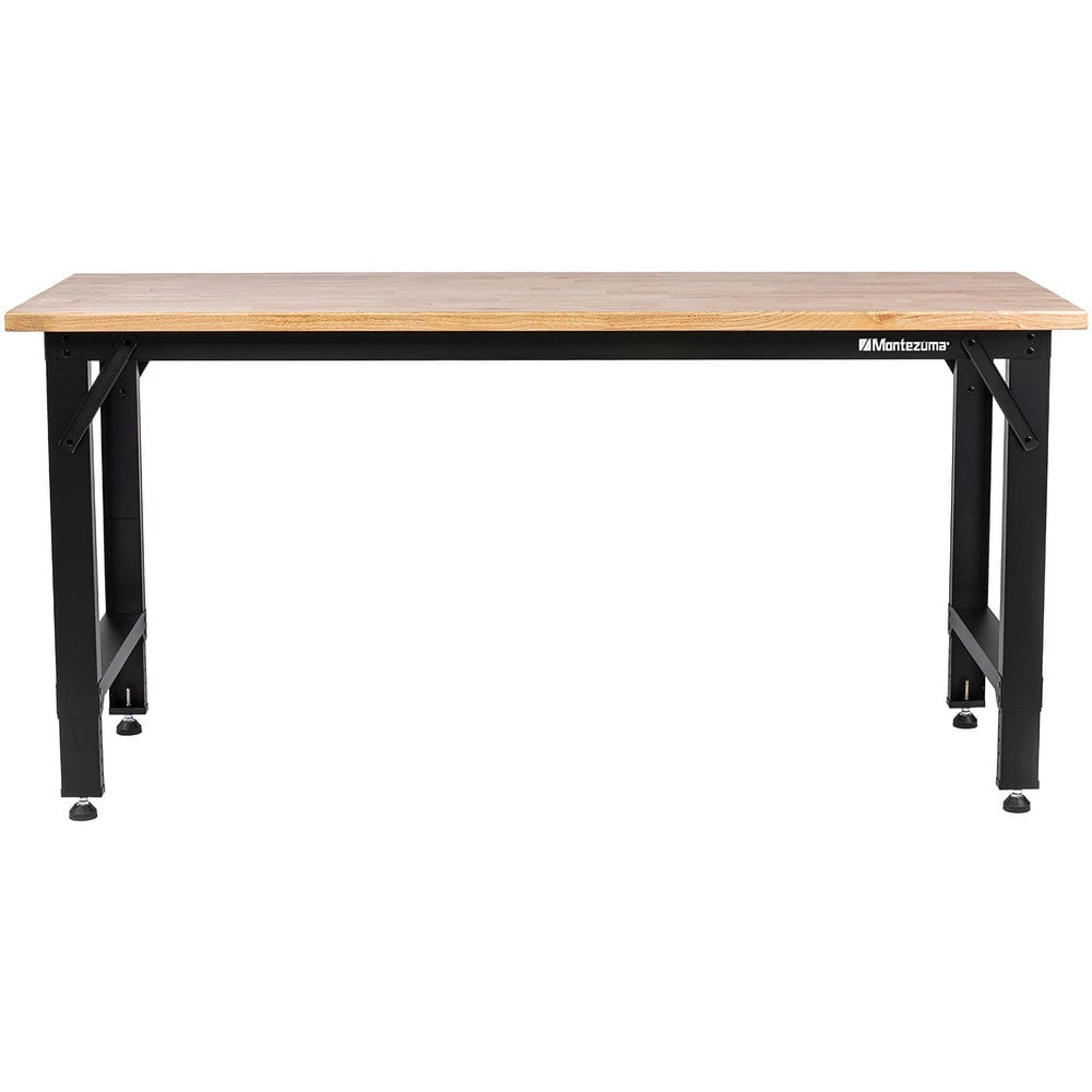 Stationary Work Benches, Tables, Bench Style: Work Bench , Edge Type: Square , Leg Style: Adjustable Height , Depth (Inch): 24in , Color: Black  MPN:MWB722430B