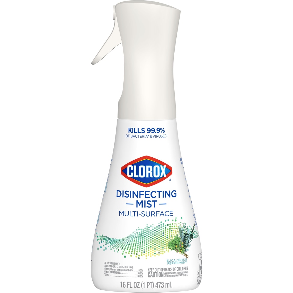 Clorox Disinfecting Mist Multi-Surface Spray, Eucalyptus Peppermint, 16 Fl Oz (Min Order Qty 7) MPN:044600601526