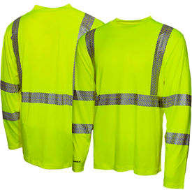Pyramex® RLP1 Long Sleeve Pullover T-Shirt with UV Protection Class 3 3XL Hi-Vis Lime RLP110X3