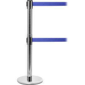 QueuePro Twin Retractable Dual Belt Barrier 40