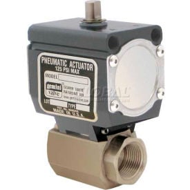 Gemini Valve® High Duty Cycle S/S Ball Valve W/Double-Acting Pneumatic Actuator 1/2