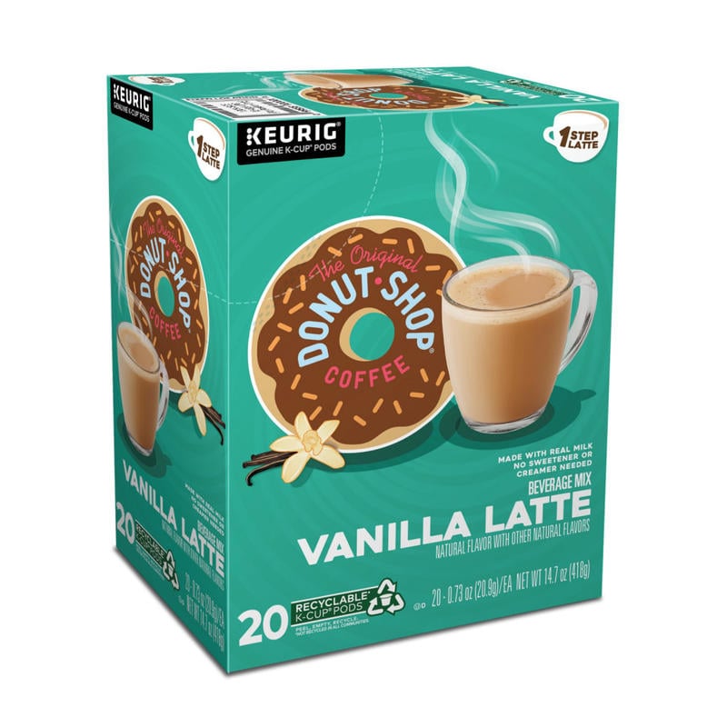 The Original Donut Shop Single-Serve K-Cup, 1-Step Vanilla Latte, Carton of 20 (Min Order Qty 4) MPN:5000341533