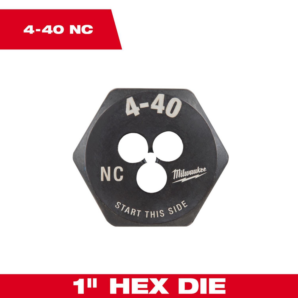 Hex Rethreading Dies, Thread Size (Inch): #4-40 , Material: Carbon Steel , Thread Direction: Right Hand , Thread Standard: UNC , Series: Hex-LOK  MPN:49-57-5308