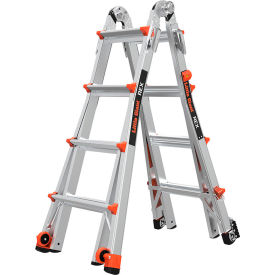 Little Giant® Rex Articulated Extendable Ladder Aluminum 4' Type IAA 375 lb. Capacity 12117-880