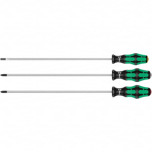 Screwdriver Set: 3 Pc, Phillips, Pozidriv & Slotted MPN:05347735002