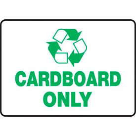 AccuformNMC™ Cardboard Only Label w/ Recycle Sign Plastic 5