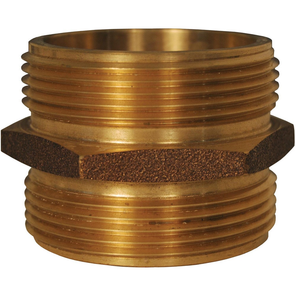 Brass & Chrome Pipe Fittings, Fitting Type: Double Male Hex Nipple , Fitting Size: 2 x 2 , End Connections: MNPT x MNPSH , Material Grade: 360  MPN:DMH2020