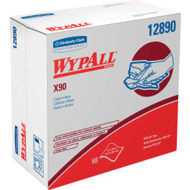 Kimberly-Clark Professional Wypall X90 Cloths Industrial - 68/Box White KCC 12890