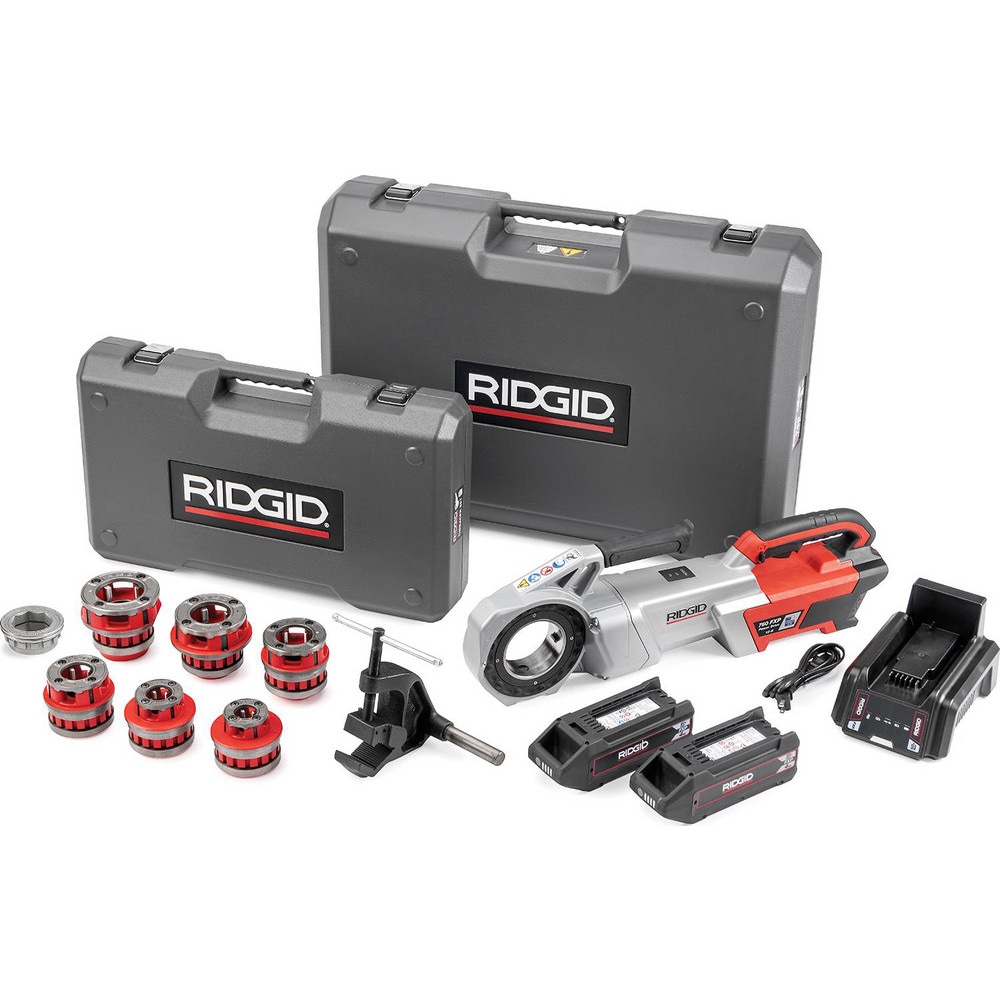 Power Pipe Threaders, Maximum Pipe Capacity: 2in , For Use With: RIDGID 12R Threading Dies , Voltage: 60.00V , Includes: 2X 4Ah FXP Batteries MPN:72023