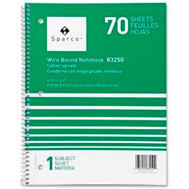 Sparco™ 1-Subject Notebook 8