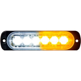 Buyers LED Rectangular Amber/Clear Low Profile Strobe Light 12V - 6 LEDs - 8891902 8891902