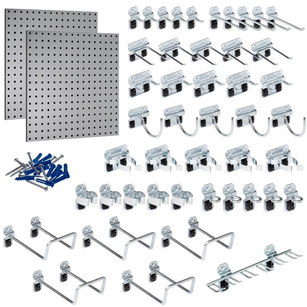 Peg Boards, Board Type: Pegboard Kit , Width (Inch): 24in , Mount Type: Wall , Height (Inch): 24 , Number of Panels: 2  MPN:LB1-GKIT