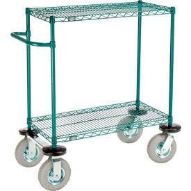 Nexel® 2 Shelf Cart Poly-Green® 36