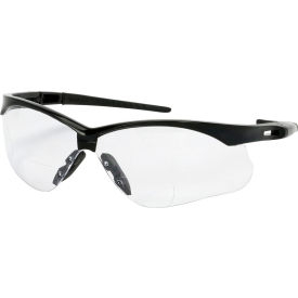 Anser AF/AS Semi-Rimless Safety Readers Glasses -+2.50 Diopter Clear Lens Black Frame Pack of 6 250-AN-11125