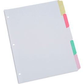 Universal® Deluxe Write-On/Erasable Tab Index 5-Tab 11