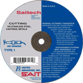 United Abrasives - Sait 23140 Cut Off Wheel Type 1 Saitech 3