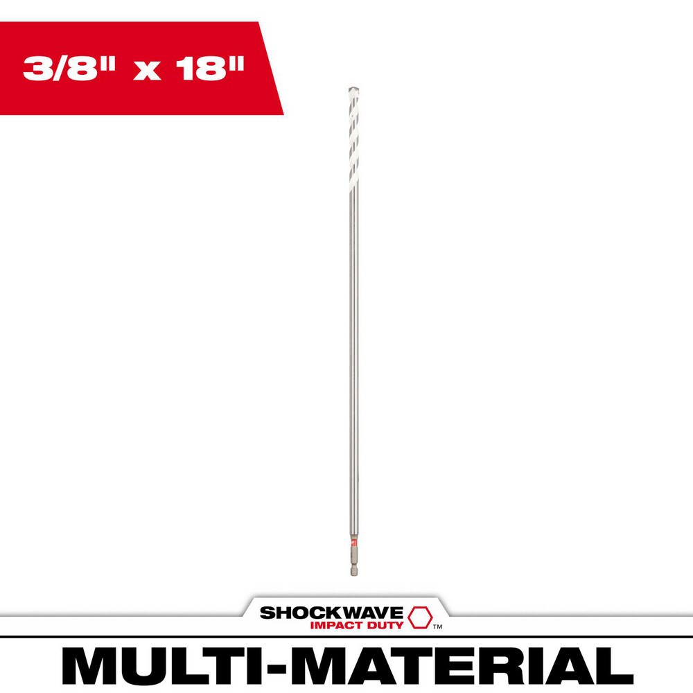 Installer Drill Bits, Drill Bit Size (Inch): 3/8 , Overall Length (Inch): 18 , Shank Type: Hex , Drill Bit Material: Carbide Tipped  MPN:48-20-8864