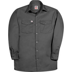 Big Bill Premium Long-Sleeve Button Down Work Shirt L Gray 147-R-CHA-L