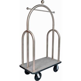 CSL HD Trident Bellman Cart 3599BK-080-GRY Stainless Gray Carpet Black Bumper 8