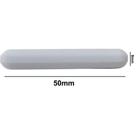 Bel-Art Spinbar Teflon Polygon Magnetic Stirring Bar 50 x 8mm White without Pivot Ring 371200050