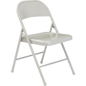 Interion® Folding Chair Steel Gray - Pkg Qty 4 501GY324