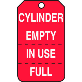 Accuform MGT206PTP Cylinder Empty In Use Full Tag PF-Cardstock 25/Pack MGT206PTP