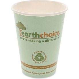 Pactiv Evergreen™ EarthChoice Compostable Paper Cups 12 oz. Capacity Teal 1000/Carton DPHC12EC