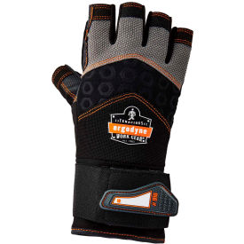 Ergodyne® ProFlex® 910 Half-Finger Impact Gloves w/ Wrist Support Black M 17713 17713******