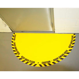 DuraStripe® Full 180° Door Swing Sign Black on Yellow 28