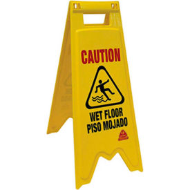 O-Cedar Commercial Floor Safety Sign Bilingual 2 Sided 6/Case - 96991 - Pkg Qty 6 96991