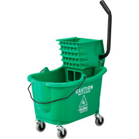 GoVets™ Mop Bucket And Wringer Combo 38 Qt. Side Press Green 594GN260