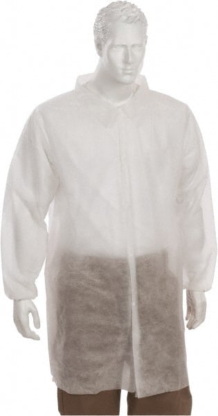 Pack of (30) Size 5XL White Lab Coats without Pockets MPN:KM-LC0-WE-NW-HD