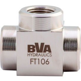 BVA Hydraulic Fitting 3 Way Connector Cross Female 3/8