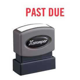 Xstamper® Pre-Inked Message Stamp PAST DUE 1-5/8