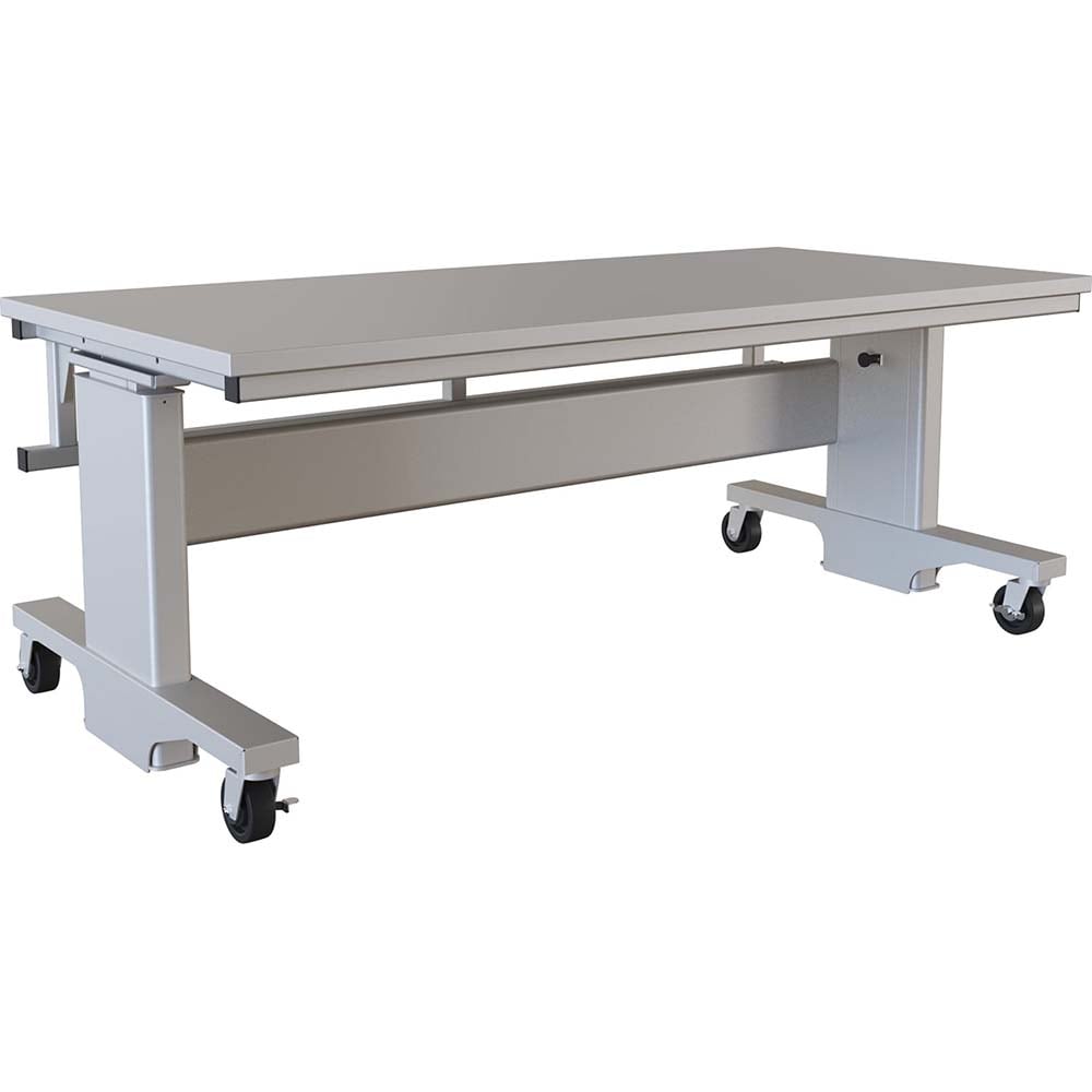 Mobile Work Benches, Bench Type: Manual Pin Height Adjustable Workstation , Depth (Inch): 36 , Leg Style: C-Leg (Cantilever), Manual Height Adjustment MPN:AFH3672-FE-3M