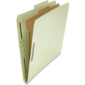 Universal® Pressboard Classification Folder Letter Four-Section Gray-Green 10/Box UNV10253***