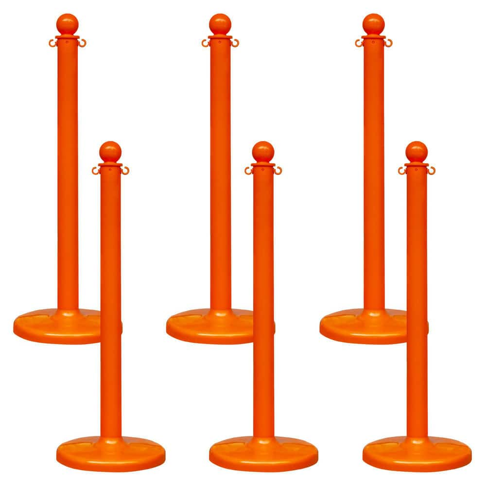 Barrier Posts, Post Type: Standard Post , Post Material: Plastic, Polyethylene , Base Material: Plastic , Surface Style: Solid Color , Base Shape: Flat  MPN:96412-6