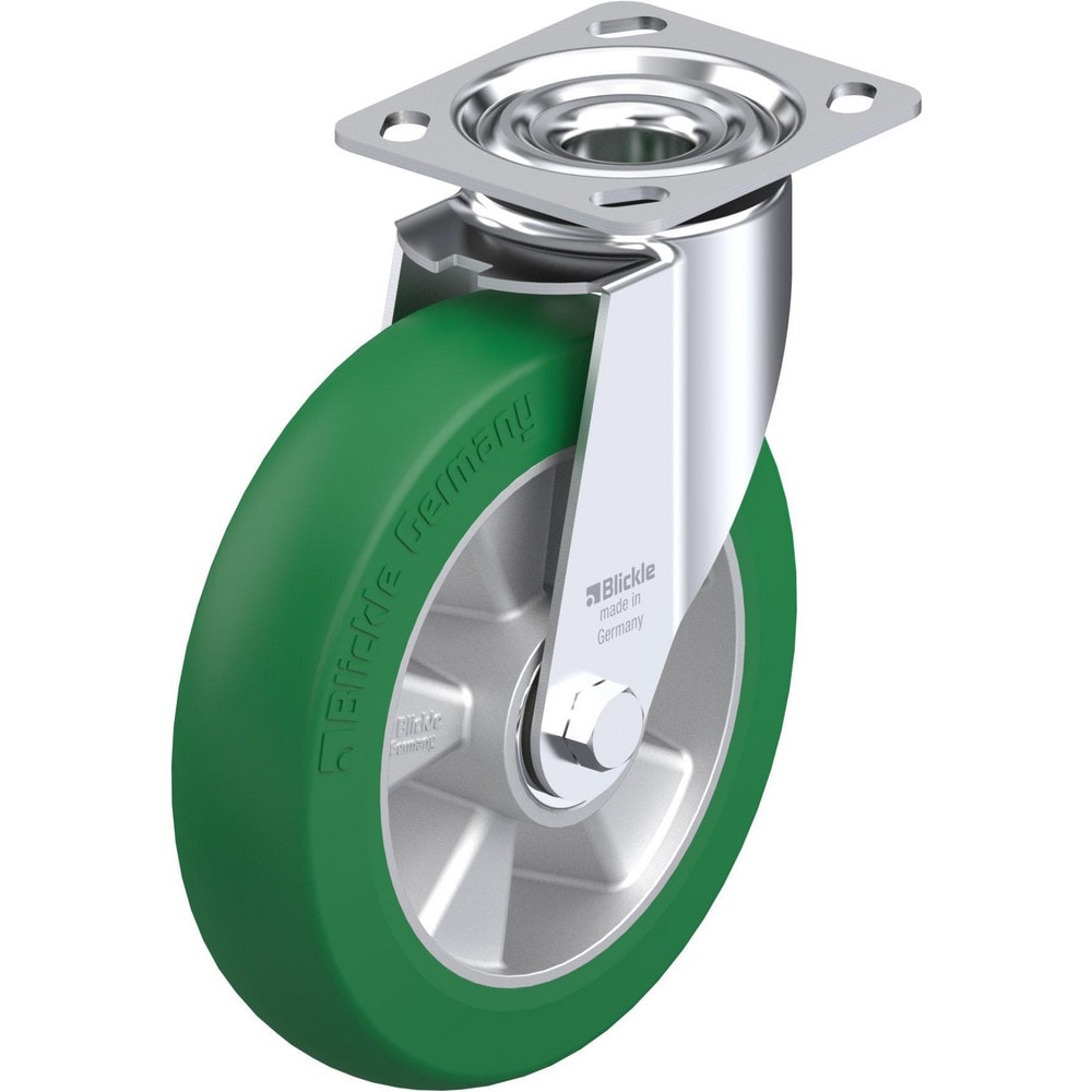 Top Plate Casters, Mount Type: Plate , Number of Wheels: 1.000 , Wheel Diameter (Inch): 8 , Wheel Material: Rubber , Wheel Width (Inch): 2  MPN:910241