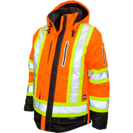 Tough Duck Men's Ripstop 4-In-1 Safety Jacket 5XL Fluorescent Orange S18731-FLOR-5XL