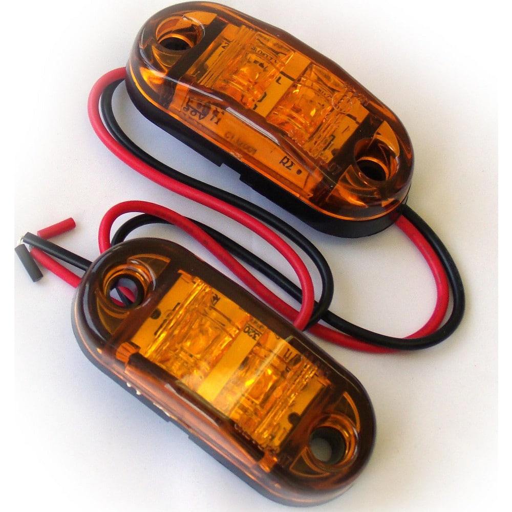 Side Marker Light Kits, Product Type: Truck and Trailer LED , Length (Inch): 2-1/2 , Color: Amber , Voltage: 12V, 24V  MPN:1004742