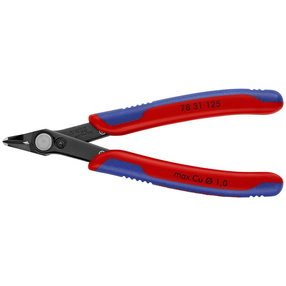 Cutting Pliers, Insulated: No , Overall Length (Inch): 5-1/2in , Head Style: Cutter , Cutting Style: Flush , Handle Color: Red, Blue  MPN:78 31 125