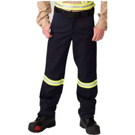 Big Bill Heavy Work Pants Reflective Material Flame Resistant 40W x 32L Navy 1435US9-32-NAY-40