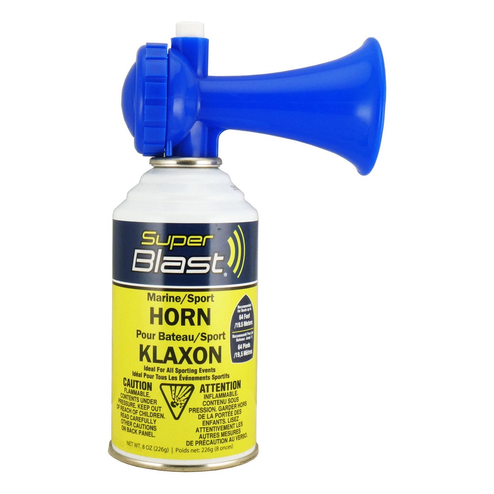 Super Blast Marine/Sports Horn meets U.S. Coast Guard Requirements for boats up to 64 feet/ 20 Meters. Produces a loud sound that can be heard from long distances and through heavy background noise. Great for boating, sports, MPN:SB8-018-016