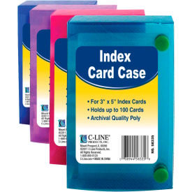 C-Line Products 3 x 5 Index Card Case Assorted Colors - 24/Set 58335-DS